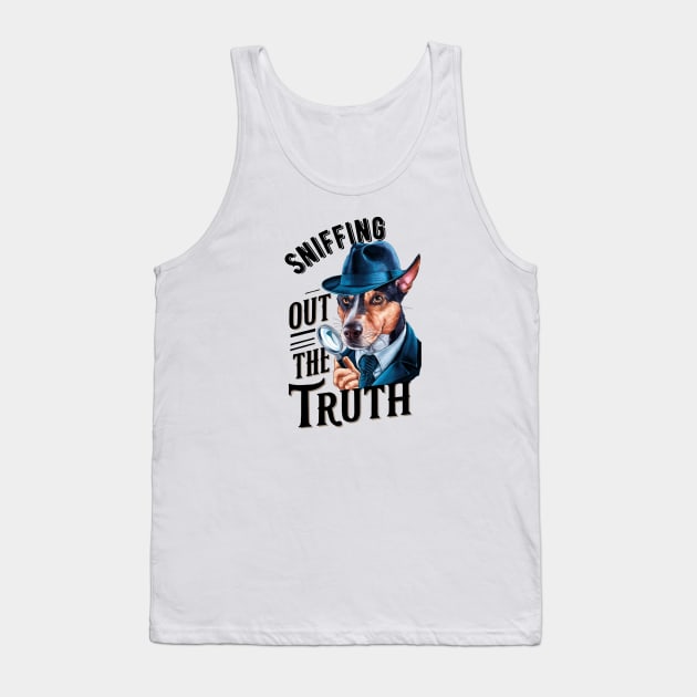 Detective Dog Sniffing The Truth Tank Top by Sniffist Gang